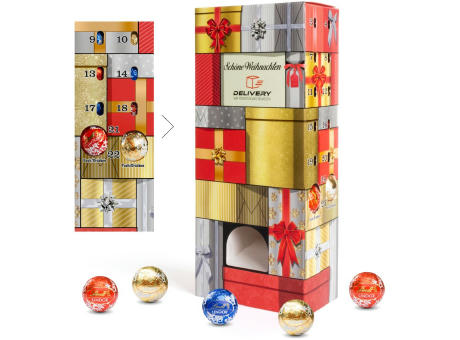 Lindt Lindor Adventsspender "Turm" Werbeartikel