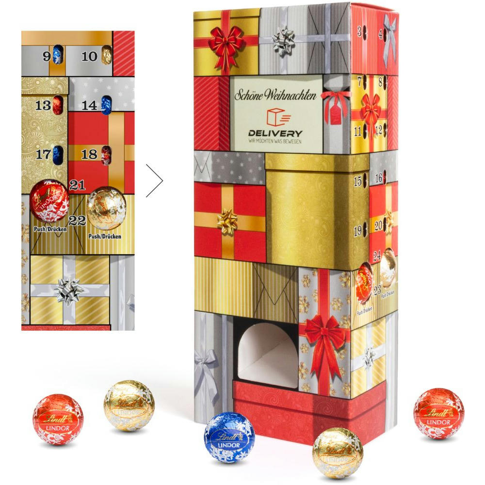 Product image Lindt Lindor Adventsspender "Turm" Werbeartikel