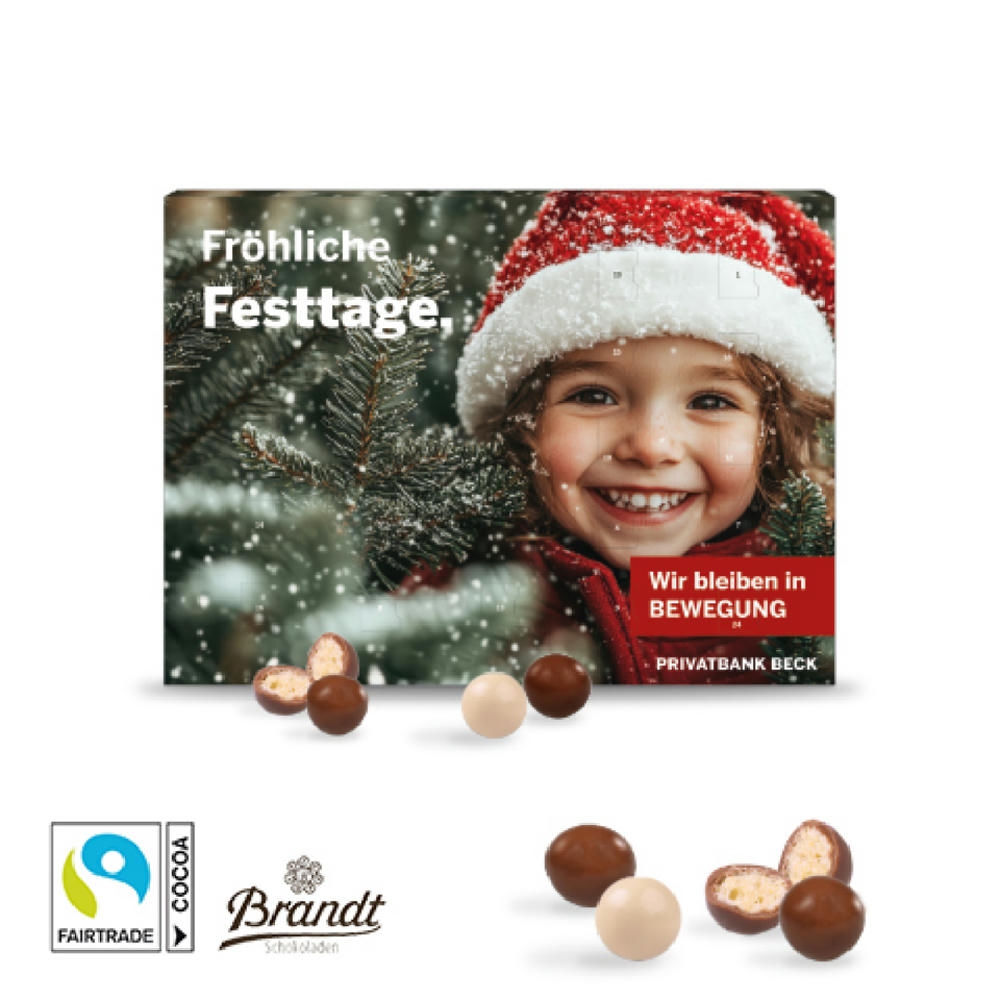 Product image Wand-Adventskalender mit Brand Knusperkugeln Werbeartikel