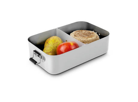 ROMINOX® Lunchbox // Quadra Silber XL Werbeartikel