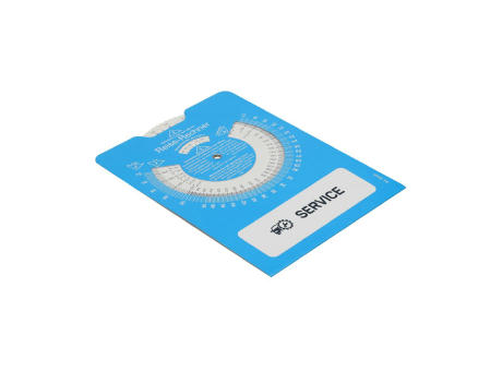 Papp-Parkscheibe "Reise-Rechner" Werbeartikel