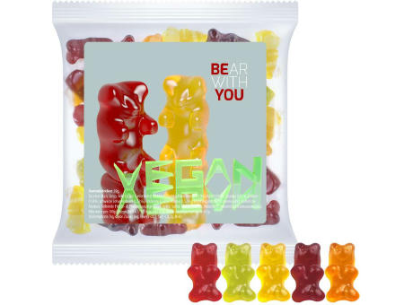 Product image Gummibärchen ohne Gelatine, ca. 30g, Express Maxi-Tüte mit Etikett Werbeartikel