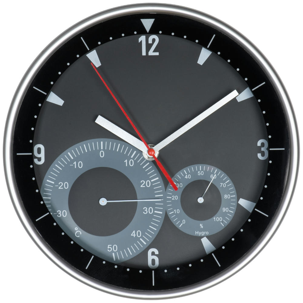 Product image Wanduhr mit Hygro - und Thermometer Werbeartikel