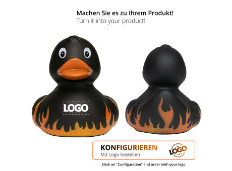 Quietsche-Ente Flammen Werbeartikel