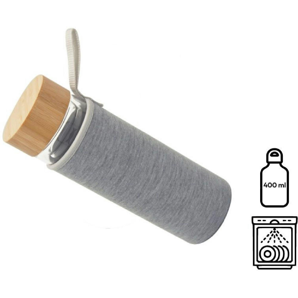 Product image Doppelwandige Glasflasche 'Ocha', 400ml, Neoprenhülle Werbeartikel