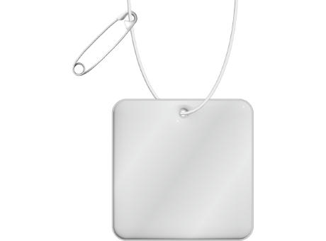 Product image RFX™ H-20 quadratischer reflektierender PVC-Anhänger Werbeartikel