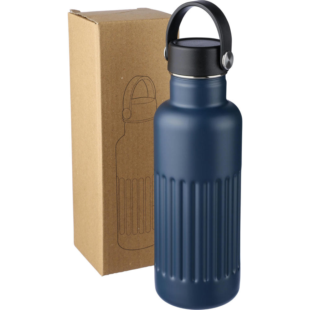 Recycelte doppelwandige Trinkflasche aus Edelstahl (500 ml), Lior Werbeartikel
