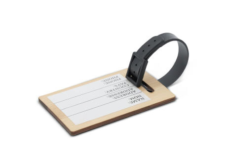 Kofferanhänger aus Bambus Werbeartikel