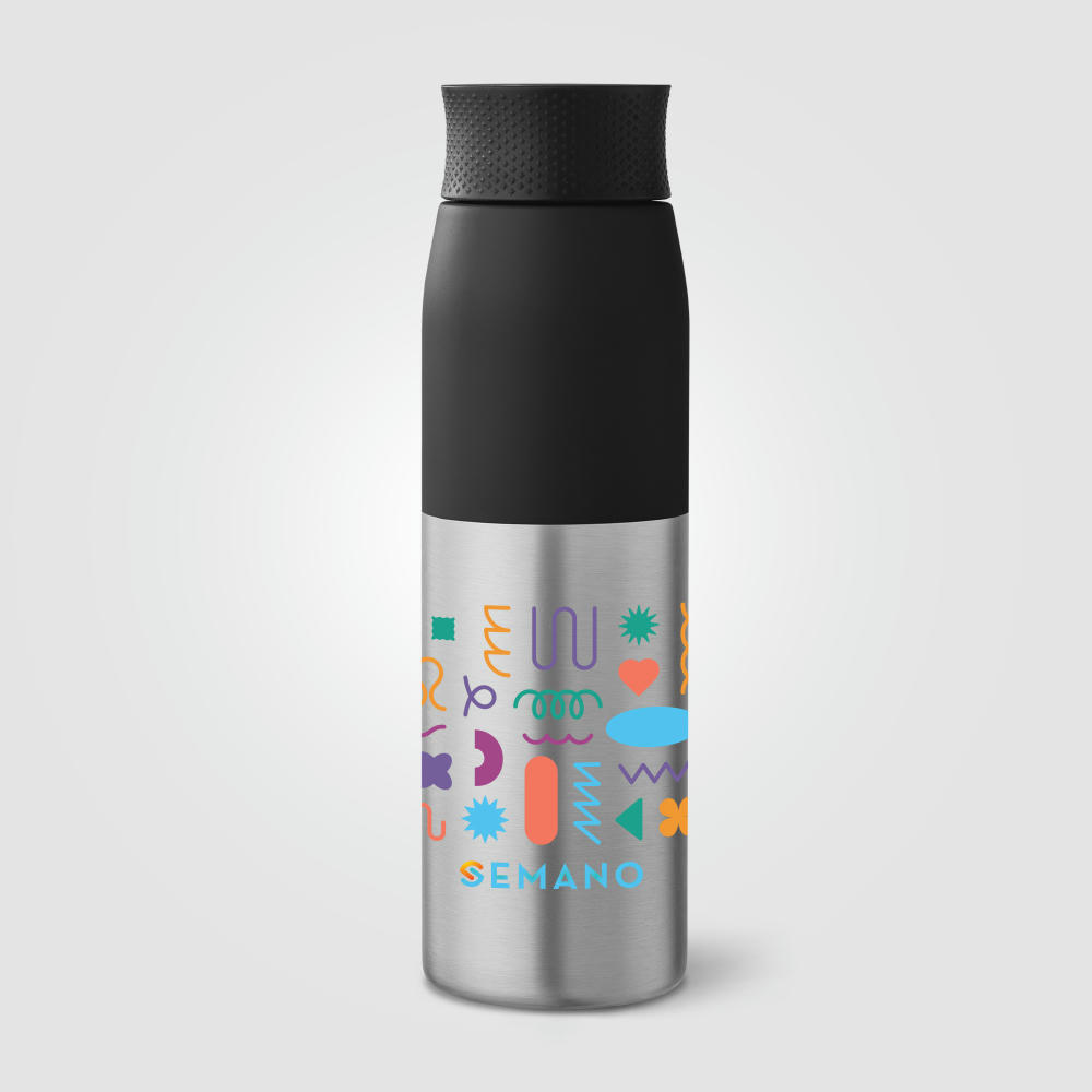 Product image Borealis Recycling-Edelstahlflasche mit Drehverschluss - 650 ml Werbeartikel
