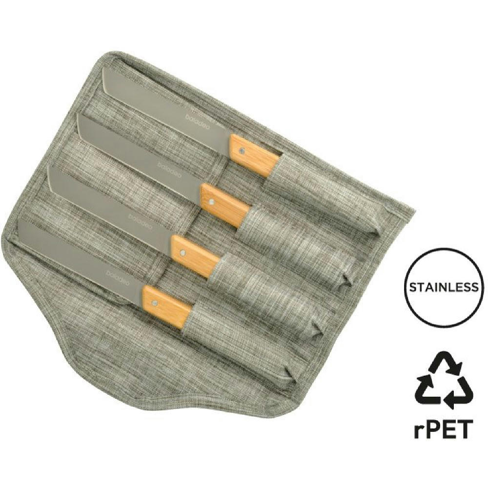 Product image Set mit 4 Tafelmessern 'Shokki', Bambus Werbeartikel