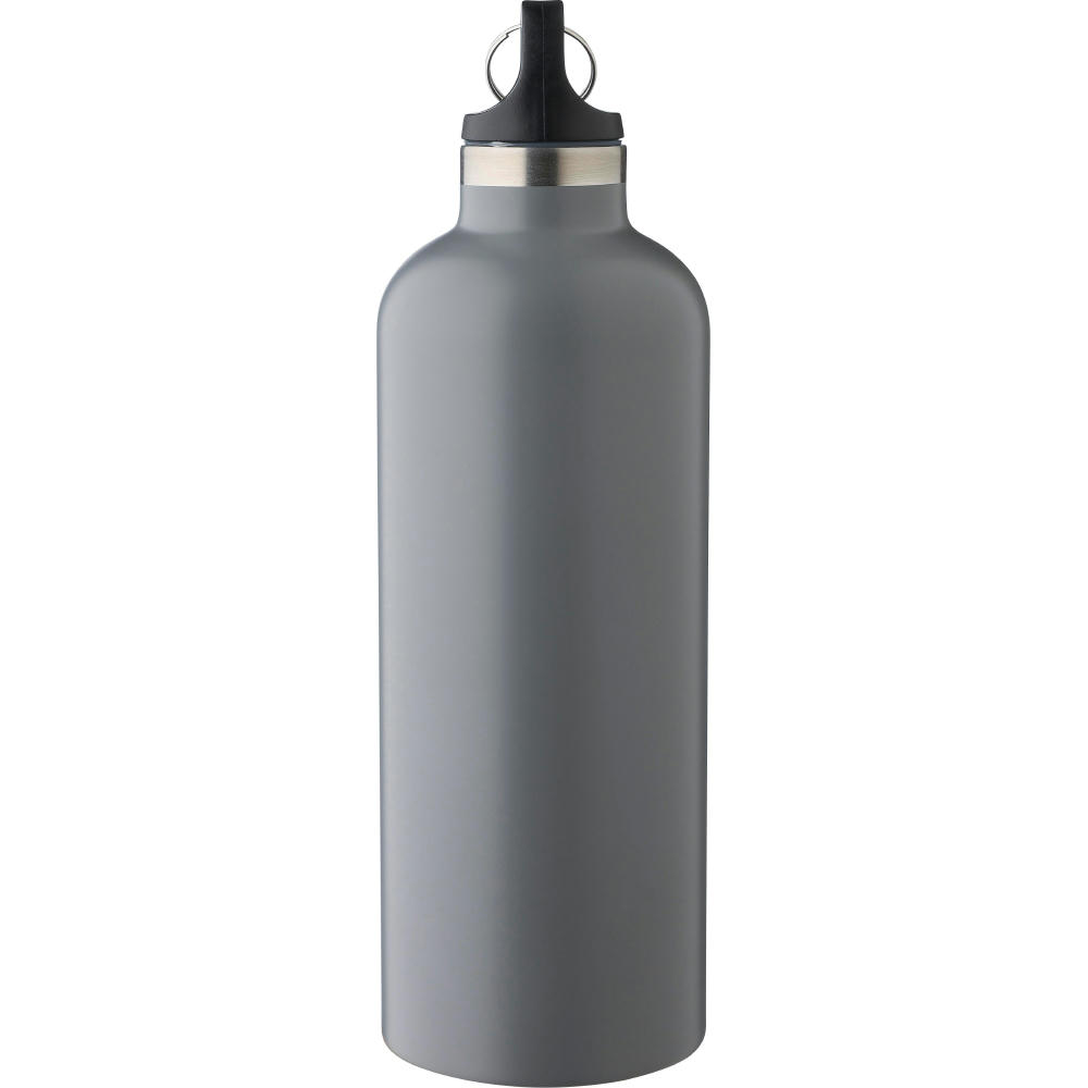 Doppelwandige Flasche aus recyceltem Edelstahl (500 ml) Lysandra Werbeartikel