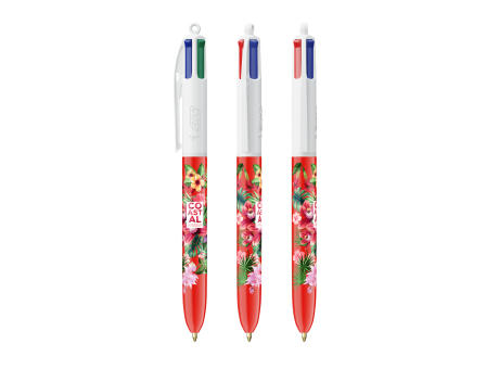 BIC® 4 Colours® Kugelschreiber + Lanyard bedrucken