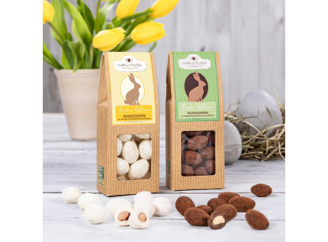 1 Faltschachteln und 1 Mini Faltschachtel im Baumwollsäckchen Werbeartikel