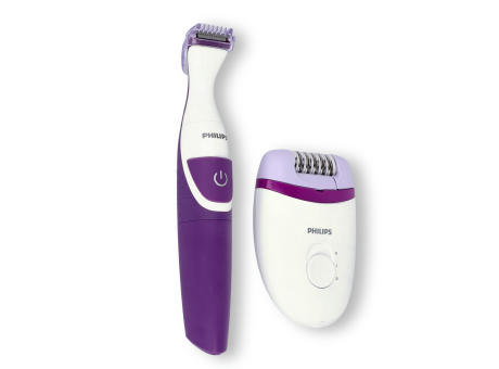 BRP505|Philips Satinelle Kompakt-Epilierer mit Kabel &amp; kabellosem Bikini-Trimmer bedrucken