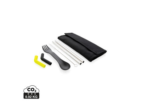 Product image Tierra 2-teiliges Trinkhalm- und Besteckset Werbeartikel