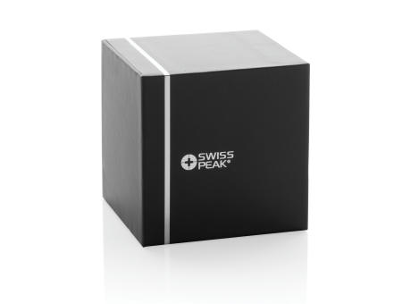 Swiss Peak 3W Basslautsprecher aus RCS recyceltem Aluminium Werbeartikel