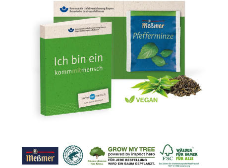 Product image WERBE-KLAPPKARTE MIT PREMIUM-TEE Werbeartikel