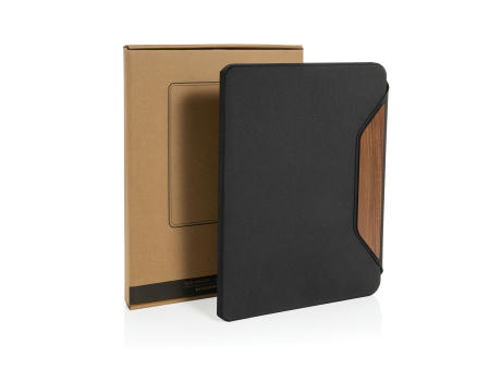 Teri AWARE™ A4 Portfolio aus RPET und Walnuss bedrucken