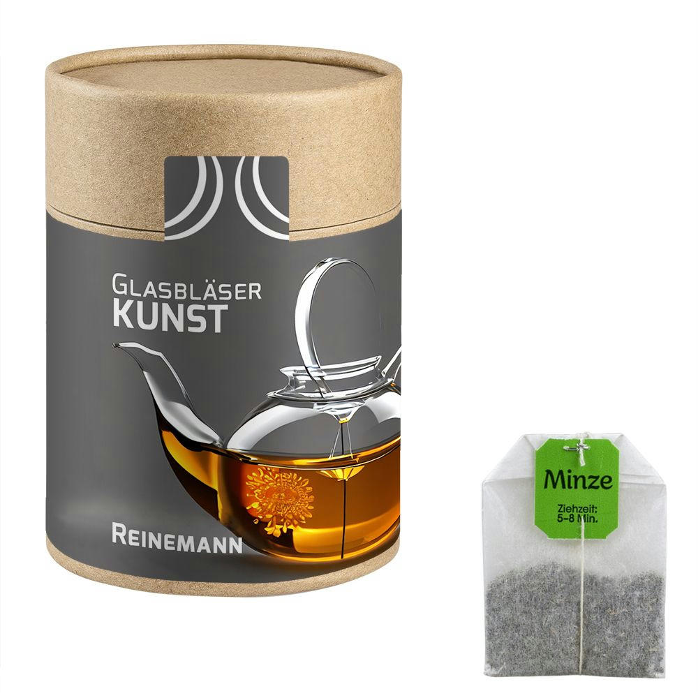 Product image Beuteltee Minze, ca. 22,5g, Kraftpapierdose Maxi Werbeartikel