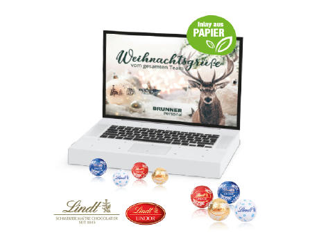 Product image Adventskalender Laptop mit Lindt Minis Werbeartikel