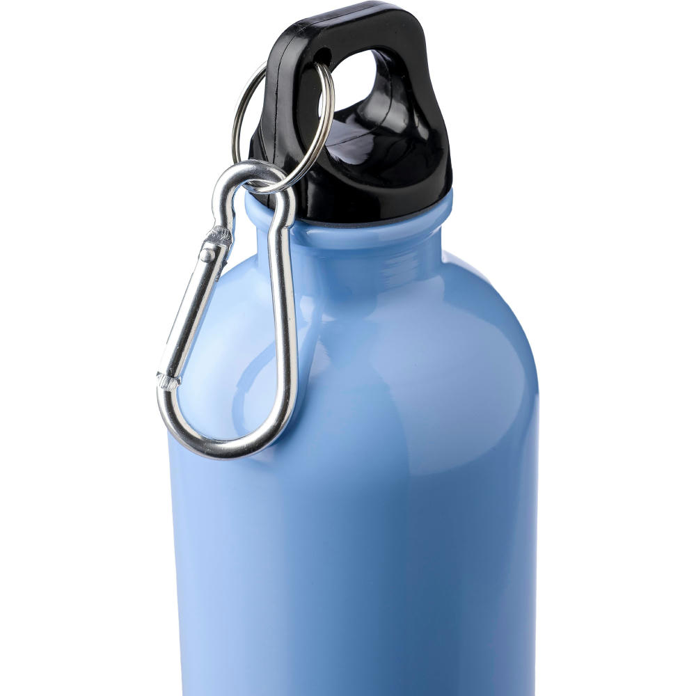 Einwandige Flasche aus recyceltem Edelstahl (400 ml) Sable Werbeartikel