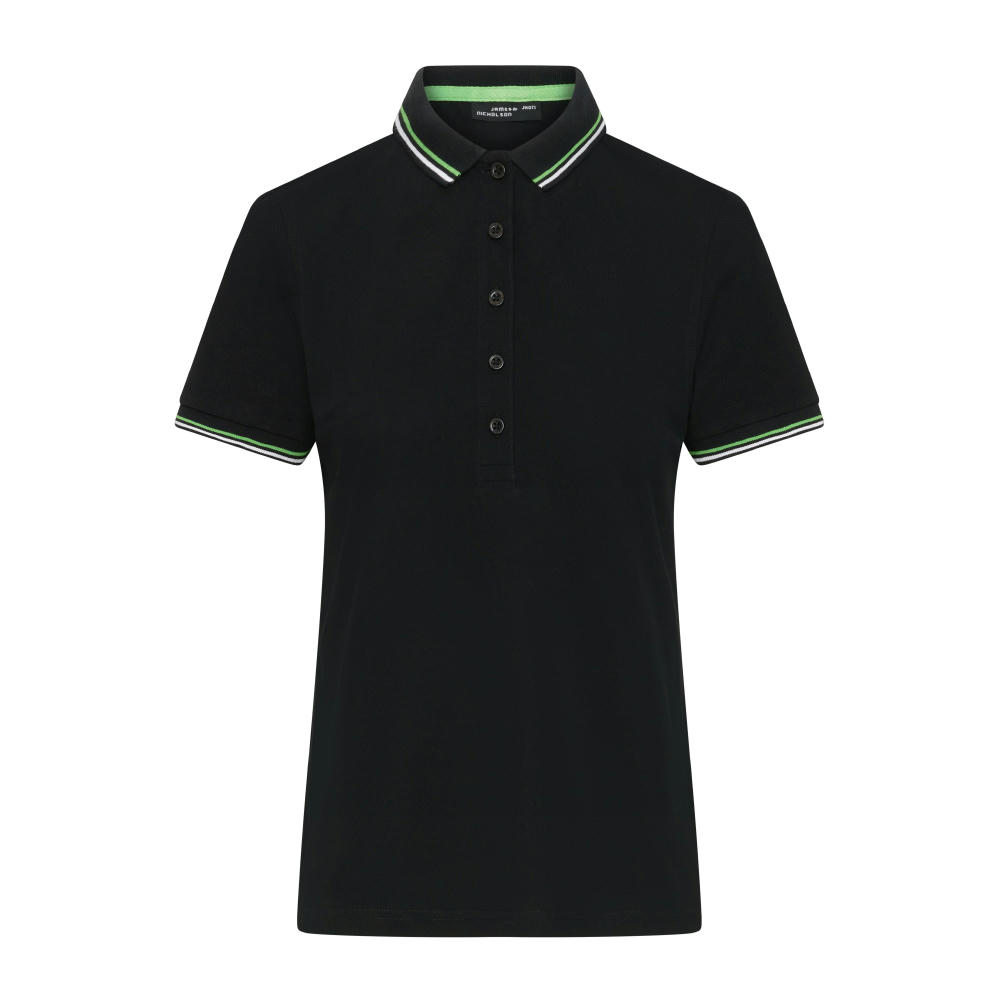 Product image Ladies' Polo - Klassisches Polo mit Kontraststreifen an Kragen und Armbündchen in Piqué-Qualität Werbeartikel