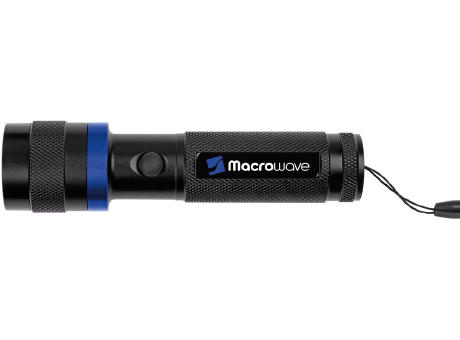 LED Leuchte "Security 3W schwarz/blau" Werbeartikel