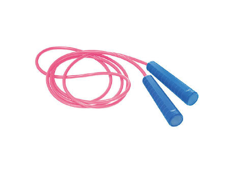 Griff blau, Deckel blau, Seil pink