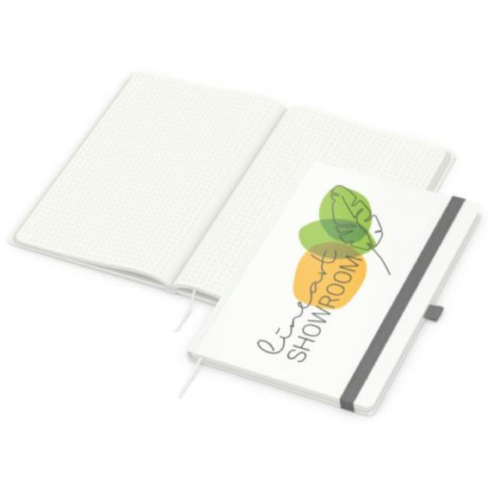 Notizbuch Match-Book Naturpapier-Hardcover individuell bedruckt Werbeartikel