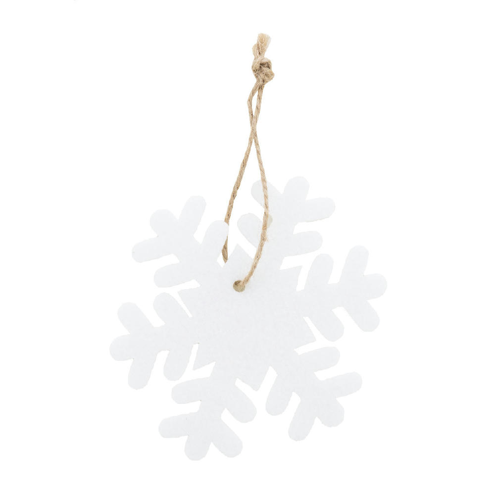 RPET Weihnachtsbaumschmuck, Schneeflocke Joulox Werbeartikel