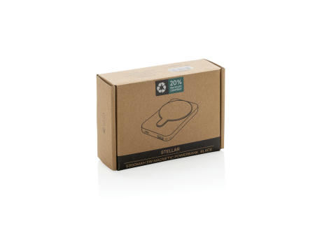 Product image Stellar 5.000mAh 5W magnetische Powerbank aus RCS rec. ABS bedrucken