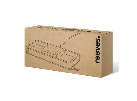 Desktop Organizer mit Wireless Charging REEVES-BAMBOOCHARGE Werbeartikel
