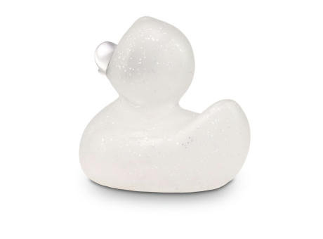 Werbeente Silke Silberglitzer, ca. 8 cm Werbeartikel