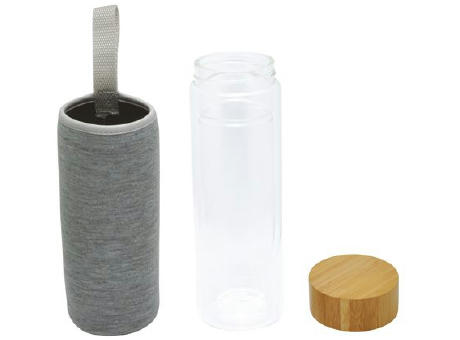 Product image Doppelwandige Glasflasche 'Ocha', 400ml, Neoprenhülle bedrucken