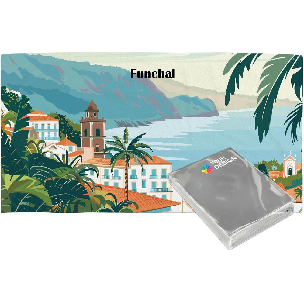 rPET ActiveTowel® Sports 130x70 cm im Polybeutel mit Klappkarte, All-Inklusive-Paket Werbeartikel