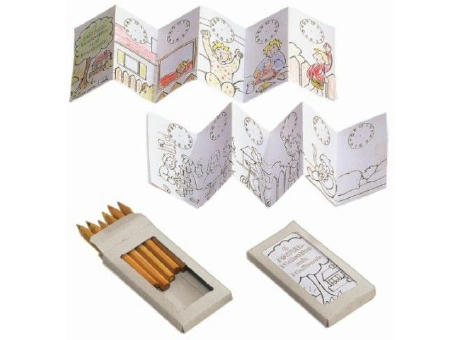 Product image thanxx® Mini-Bunstifte "Malset (S)" braun Werbeartikel