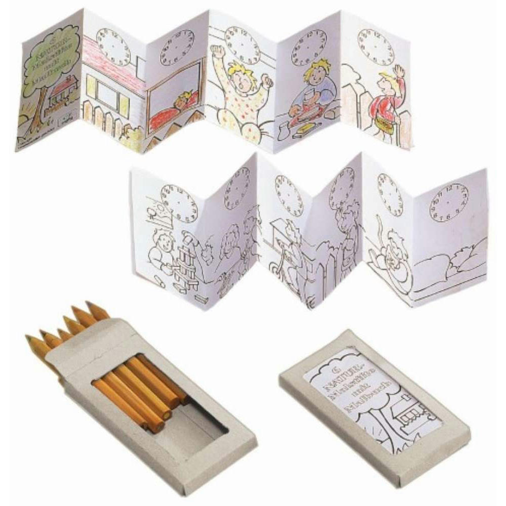 Product image thanxx® Mini-Bunstifte "Malset (S)" braun Werbeartikel