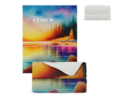 R-PET Fleece-Decke Sublimation 120 x 150 cm 250 g/m² Werbeartikel
