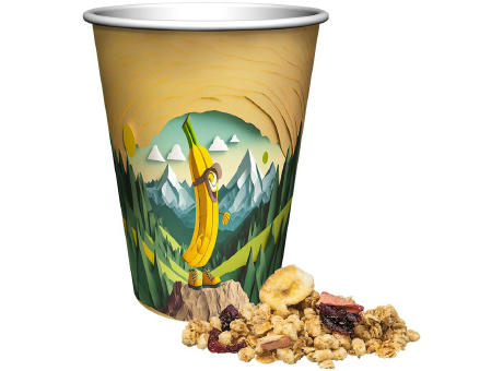 Müsli Knusper Früchte, ca. 50g, Snackbecher Maxi Werbeartikel