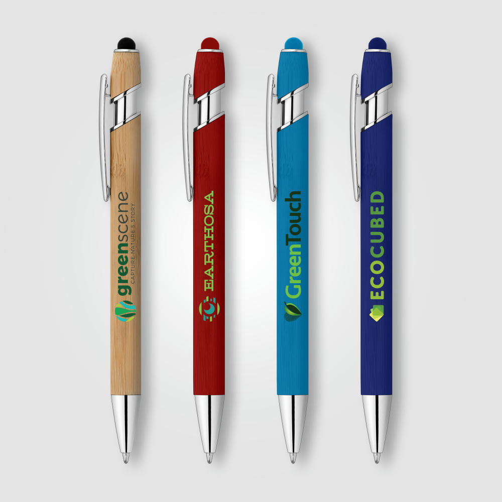 Prince Bamboo Kugelschreiber - m/Stylus Werbeartikel