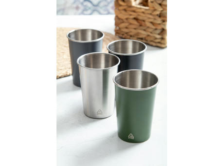 Becher aus recyceltem Edelstahl Redisha Mono Werbeartikel