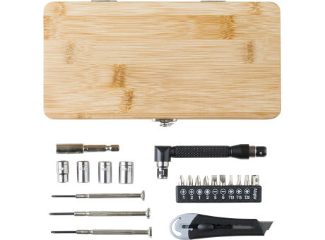 Bambus-Werkzeugsatz Elmar Werbeartikel