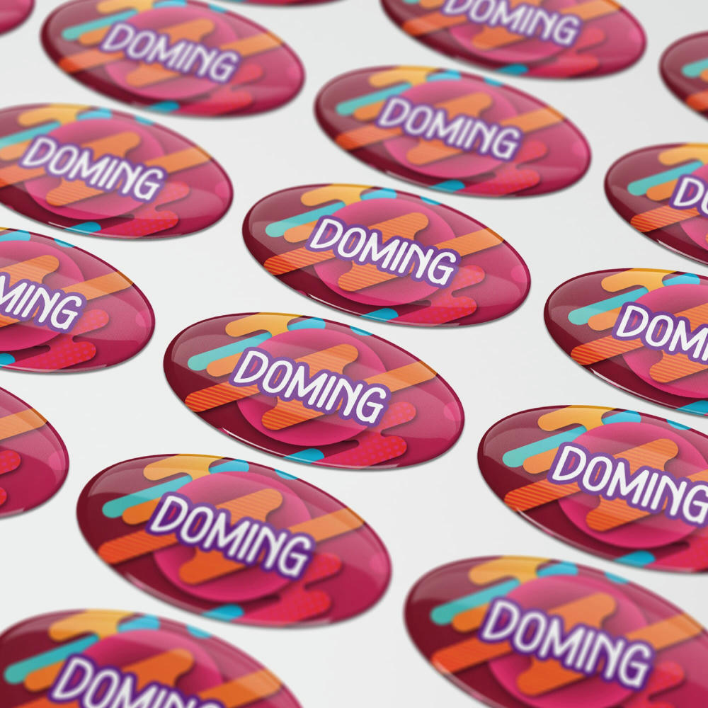 Doming Oval 50x25 mm Werbeartikel