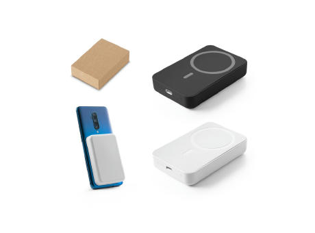 Product image AMPERE 10. Magnetische Powerbank mit 10'000 mAh und superschnellem kabellosem Ladegerät (15 W) aus Recyceltes ABS (100% rABS) bedrucken