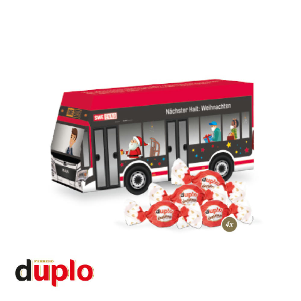Product image 3D Präsent "Bus" mit duplo Knusperlen Werbeartikel