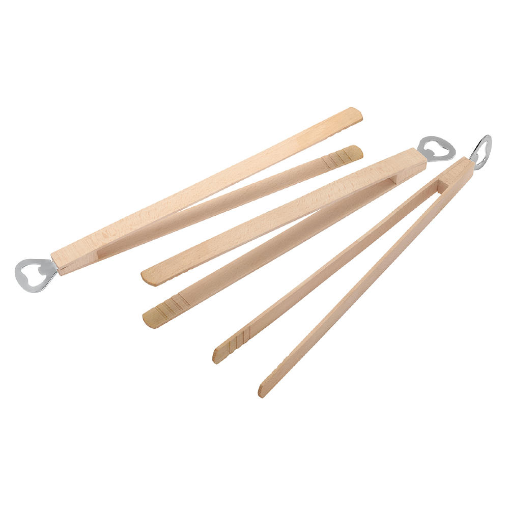 Product image Grillzange Holz mit Flaschenöffner Werbeartikel