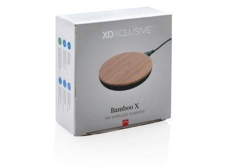 Bamboo X 5W Wireless Charger Werbeartikel