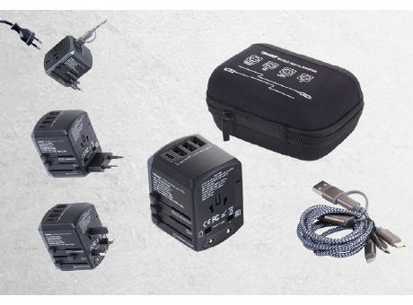 TROIKA Reiseadapter-Set TROIKA WORLD TRAVEL ADAPTER Werbeartikel