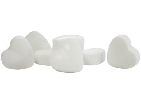 Herzdose, blank 18 g, Inhalt: Pfefferminz Herzen zuckerfrei Werbeartikel