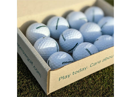 tomorrow golf Single Pack Recycled Golf Balls Werbeartikel